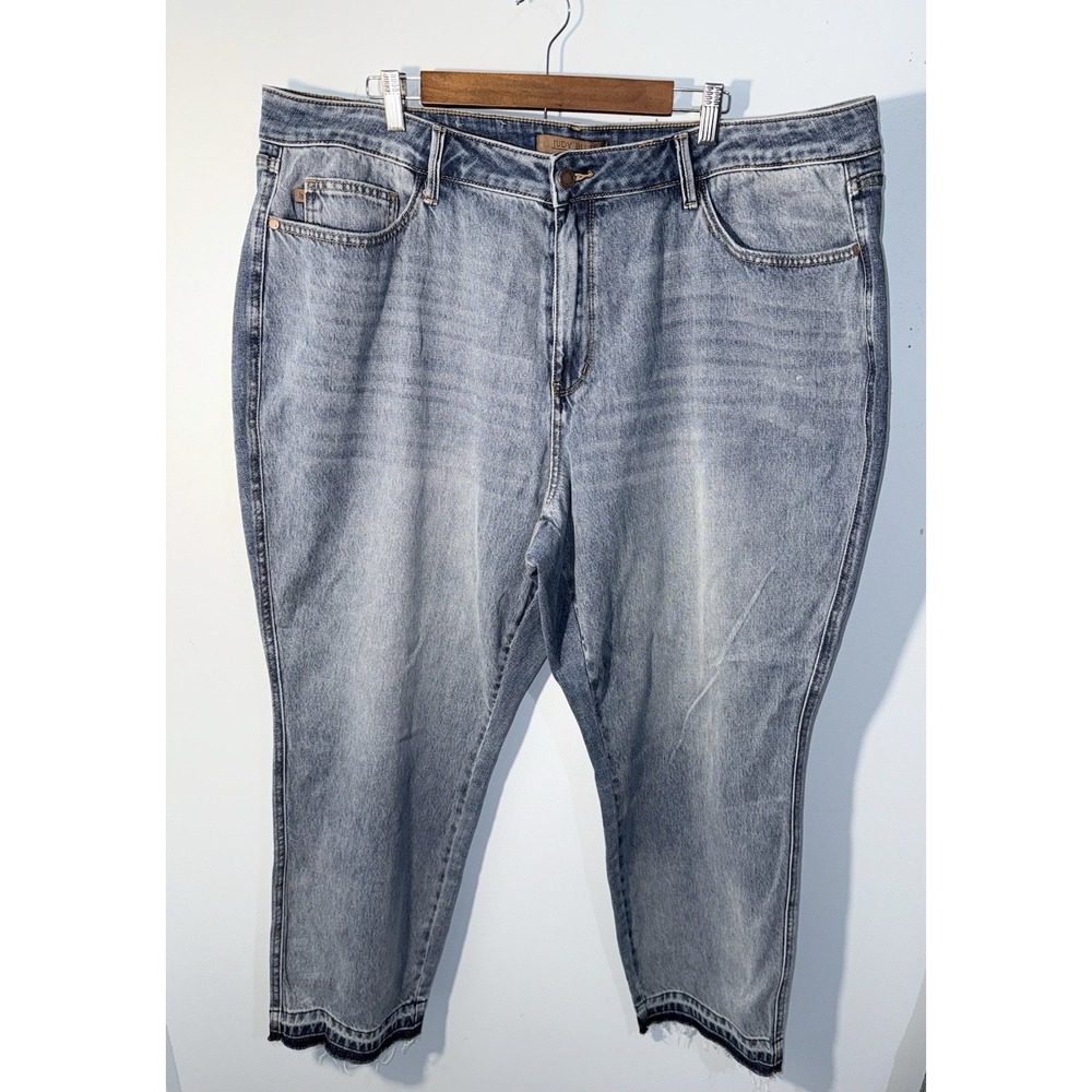 JUDY BLUE Women's Jeans Blue Boyfriend Fit High Rise Plus NEW Size 24W